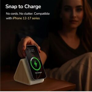 Wireless Snap-to-Charge Magnetic Stand Charger - White
